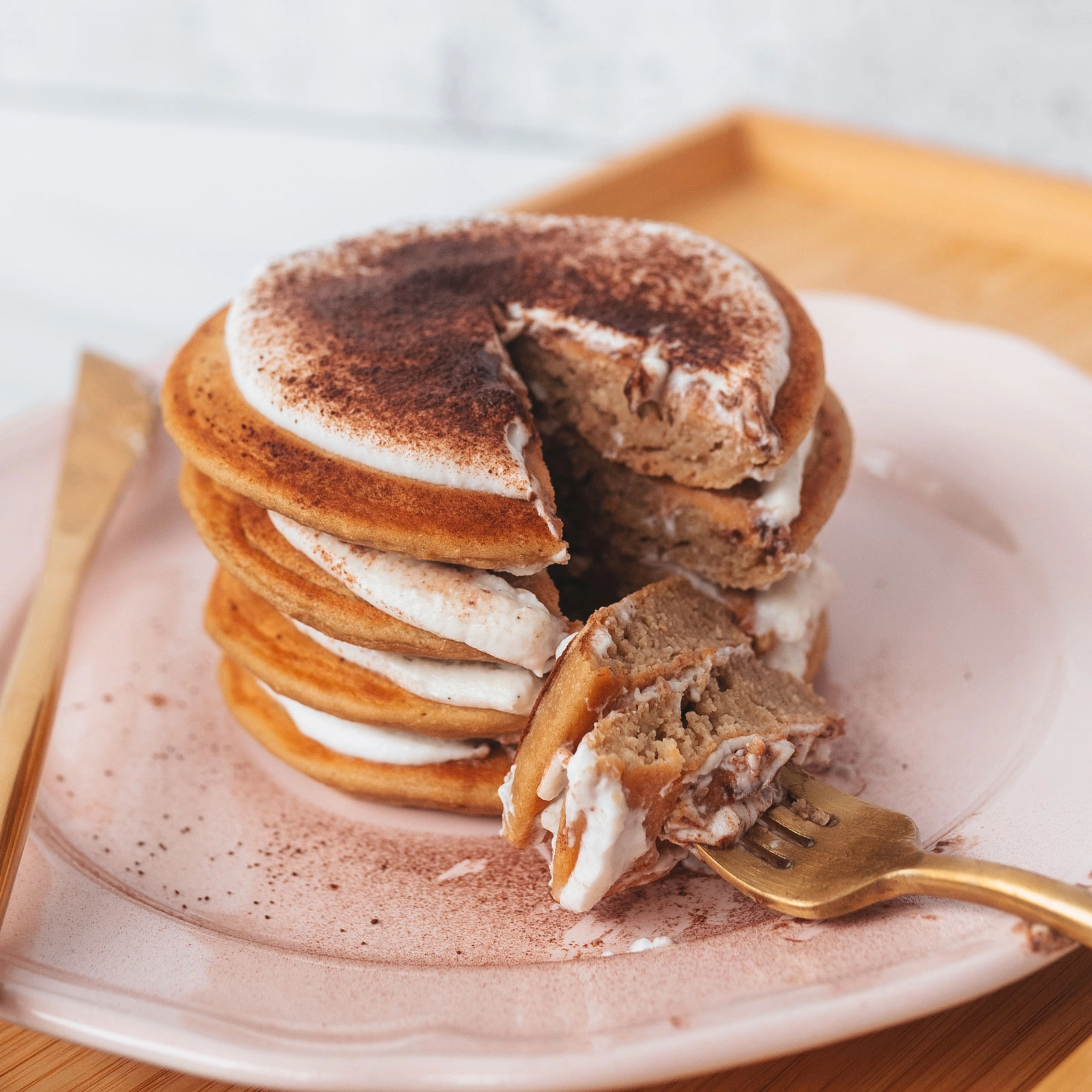 Healthy Tiramisu Pancakes - Chloe Ting Recipes