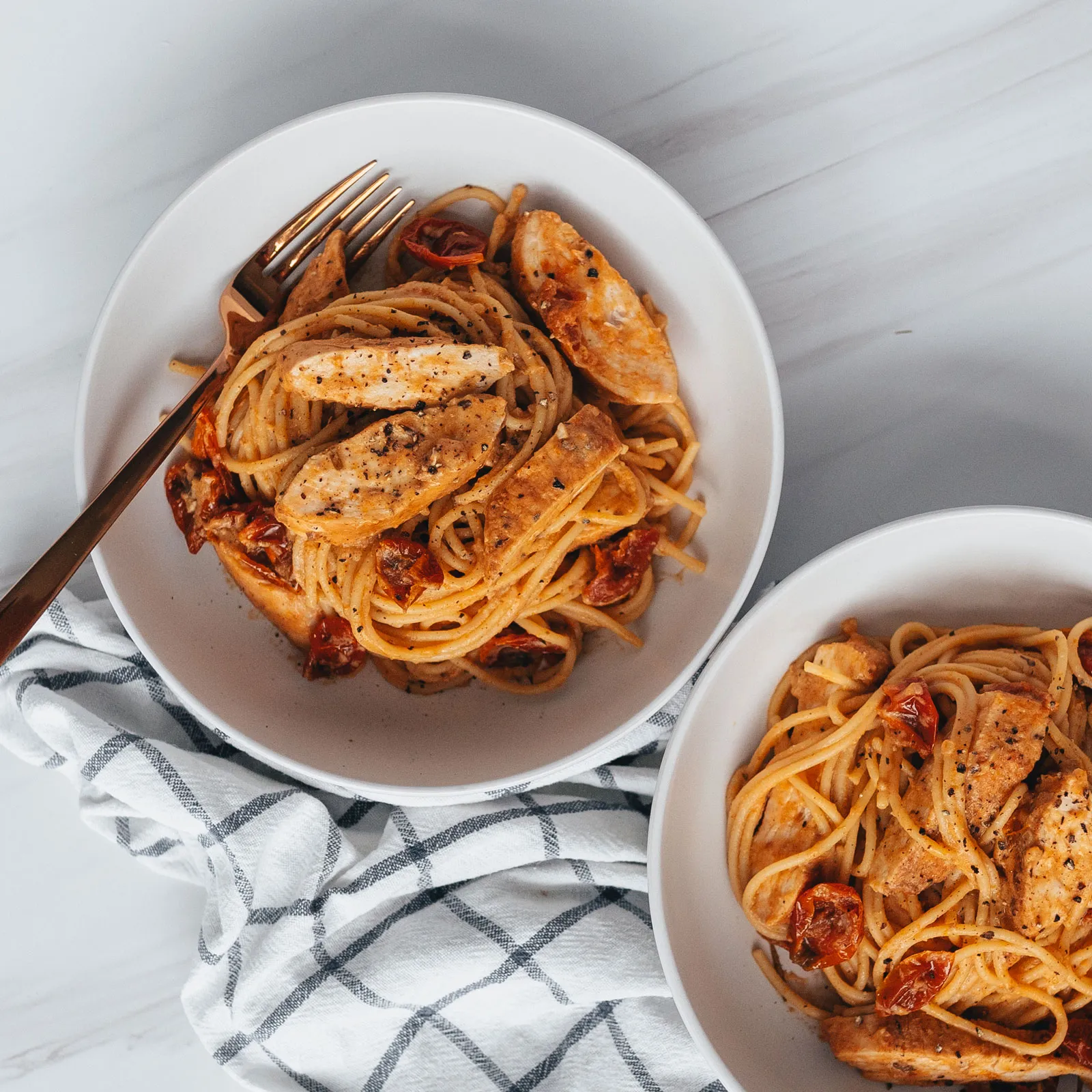 Healthy Creamy Sundried Tomato Chicken Pasta Chloe Ting Recipes