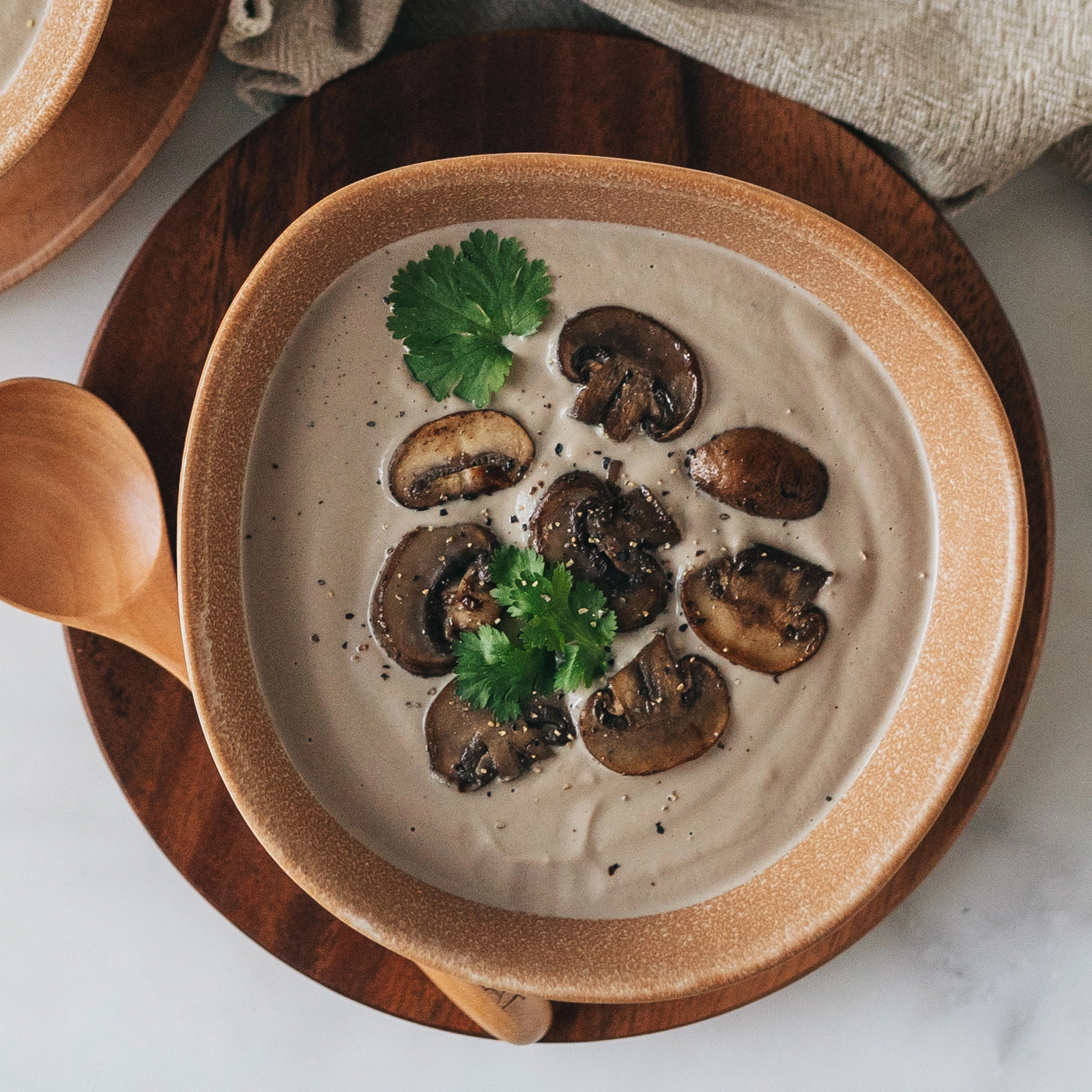 Vegan Cream Of Mushroom Soup - Chloe Ting Recipes