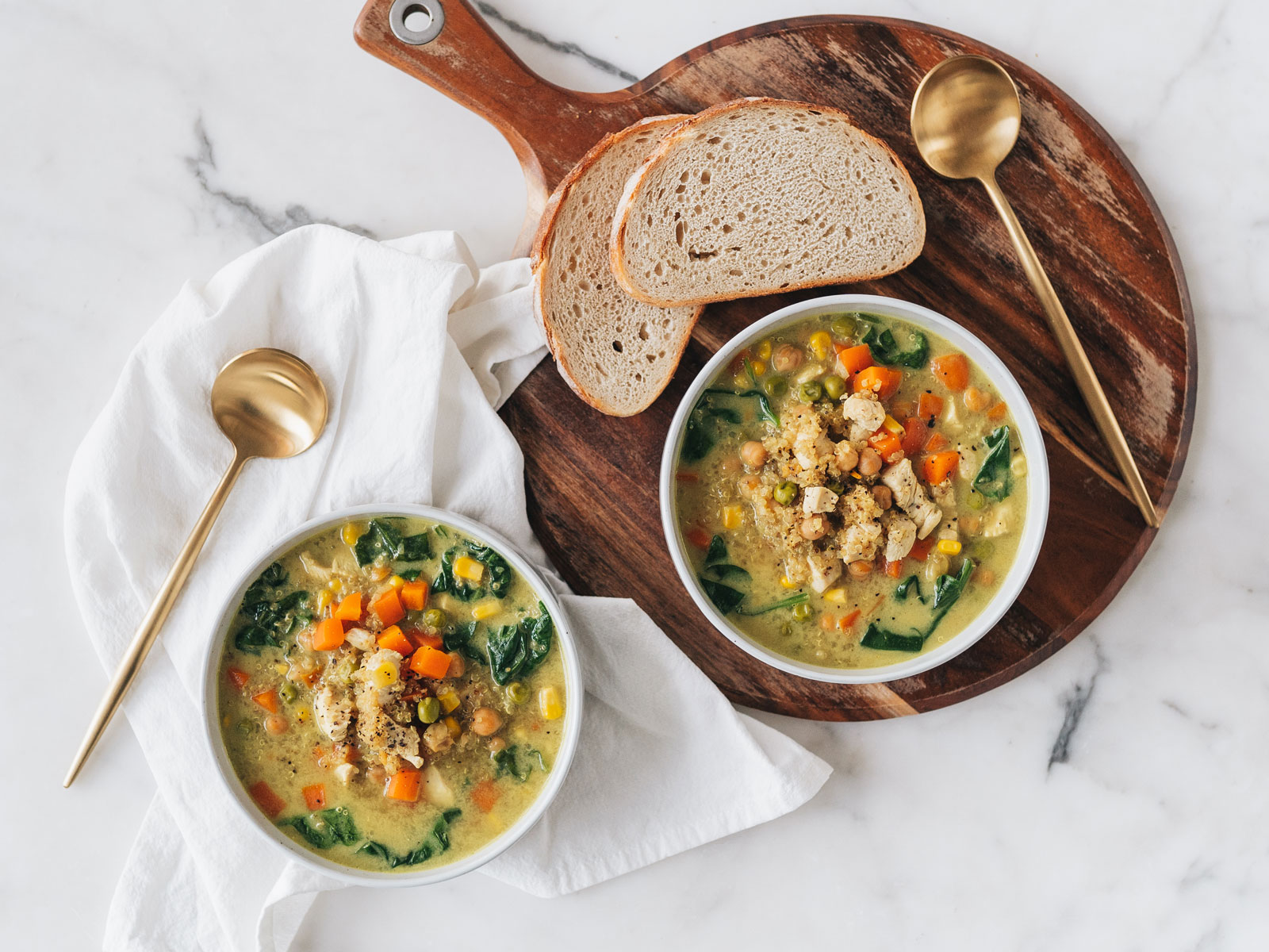 OnePot Curry Chicken Quinoa Soup Chloe Ting Recipes