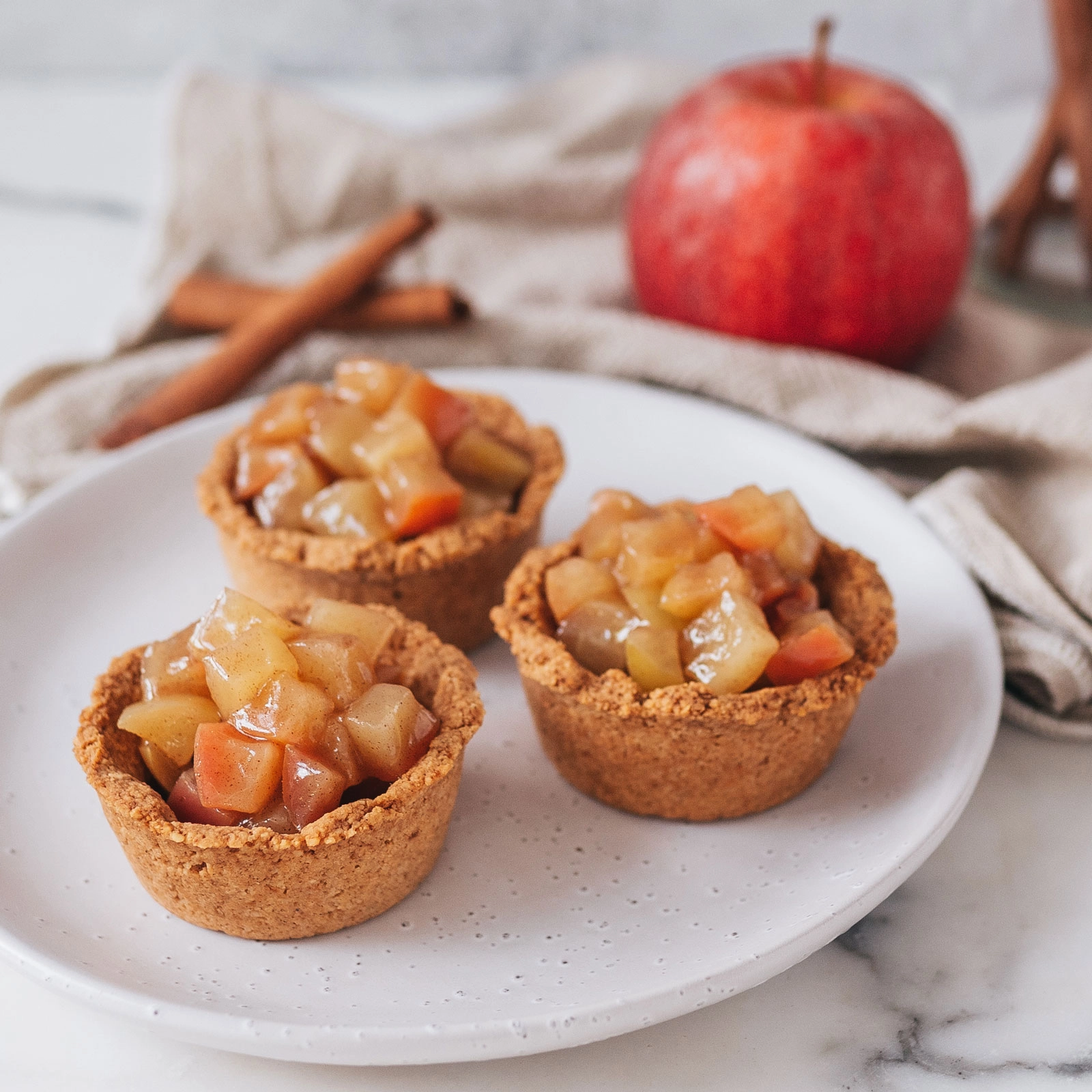 Mini Apple Tarts - Chloe Ting Recipes