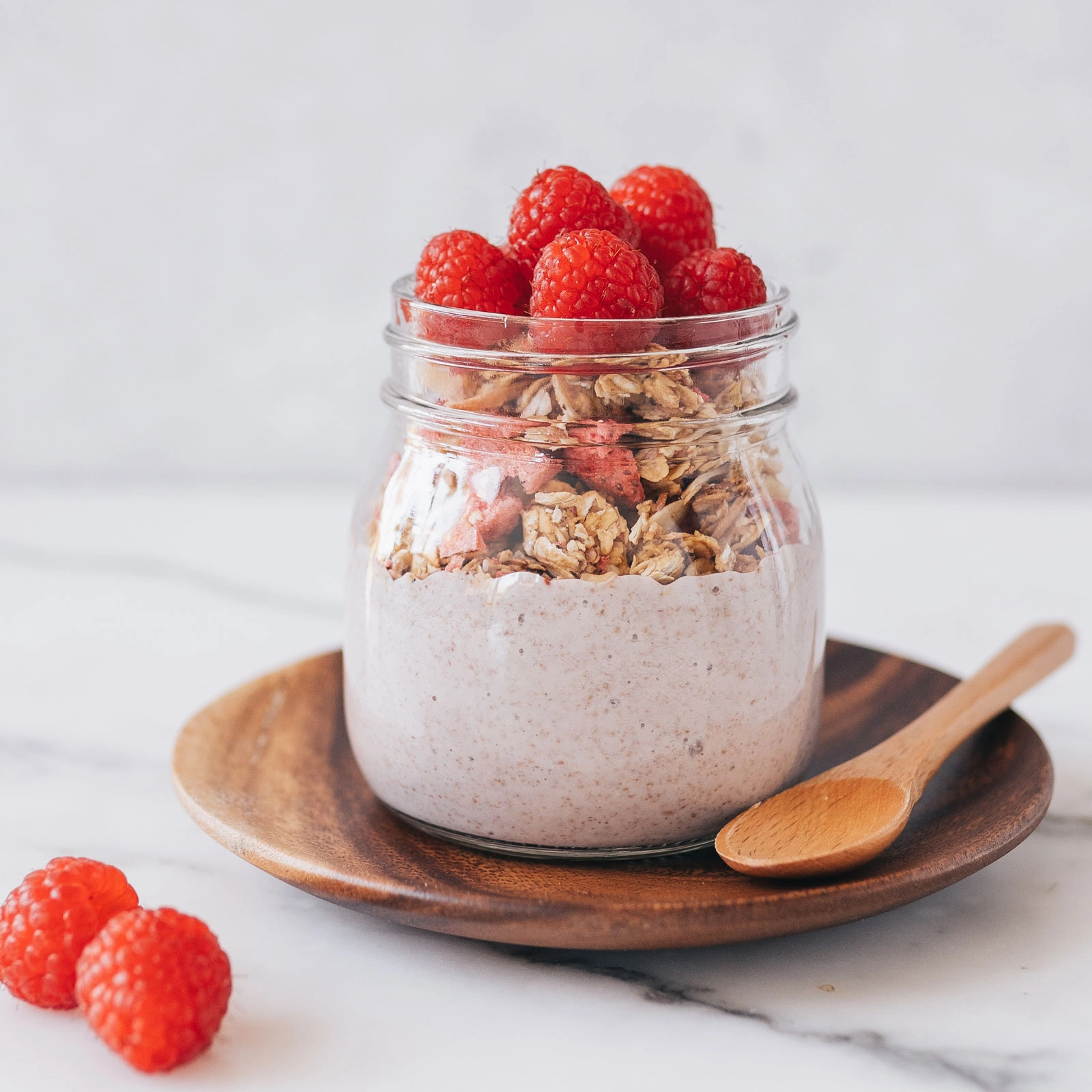 Blended Raspberry Chia Pudding - Chloe Ting Recipes