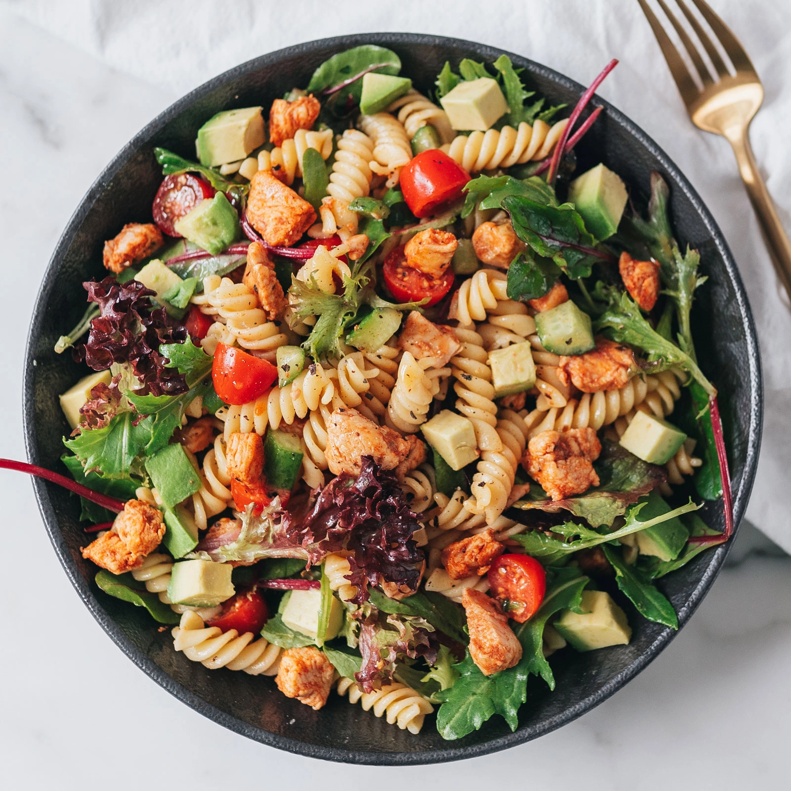 Honey Dijon Chicken Pasta Salad - Chloe Ting Recipes