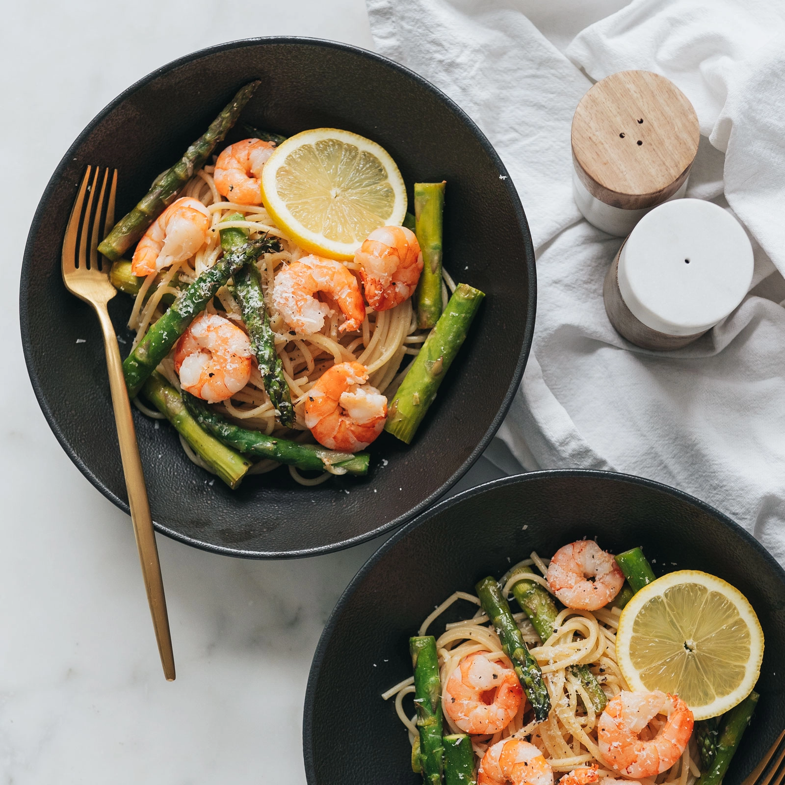 Asparagus Shrimp Spaghetti - Chloe Ting Recipes