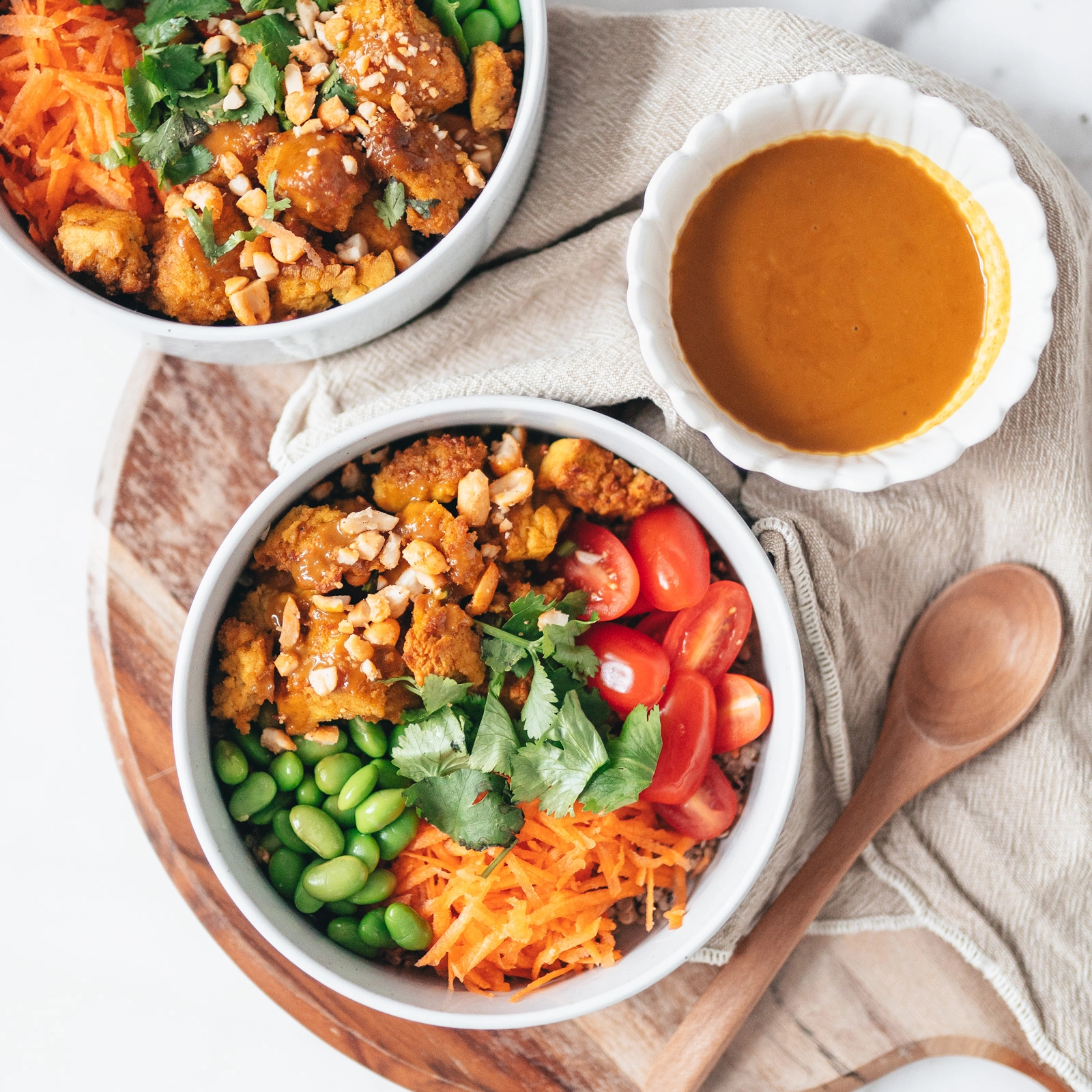 Satay Tofu Power Bowl Chloe Ting Recipes